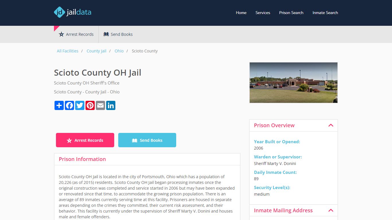 Scioto County OH Jail Inmate Search and Prisoner Info - Jaildata.com